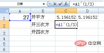 Excel中开根号的函数公式是什么