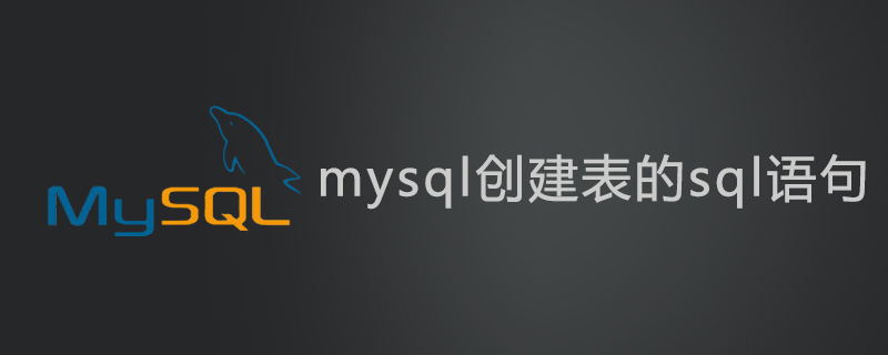 mysql创建表的sql语句