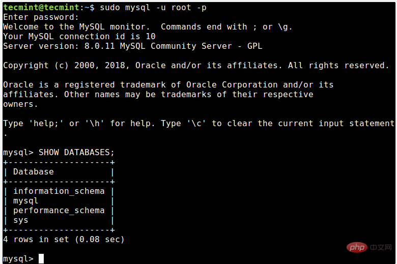 如何在Ubuntu 18.04中安装MySQL 8.0