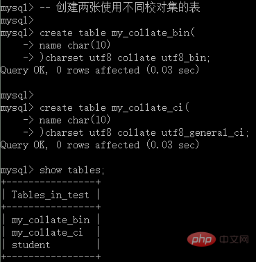 MySQL 教程之校对集问题