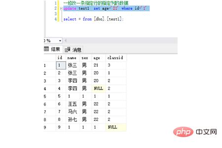 sql怎么修改表内容