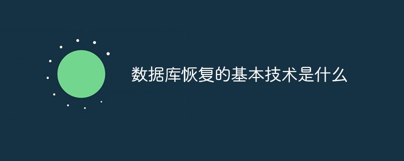 数据库恢复的基本技术是什么