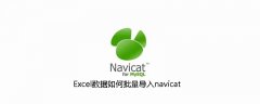 Excel数据如何批量导入navicat