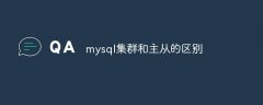 mysql集群和主从的区别