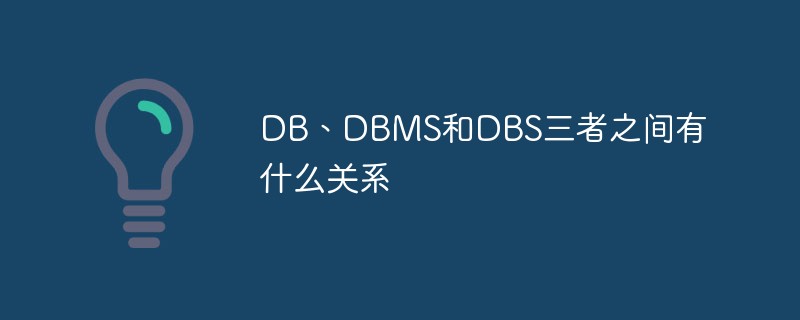 DB、DBMS和DBS三者之间有什么关系