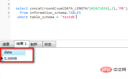 mysql如何查询数据库的大小