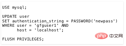 MySQL如何更改用户密码？（代码实例）