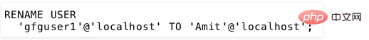 MySQL如何修改用户名？（代码实例）