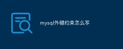 mysql外键约束怎么写