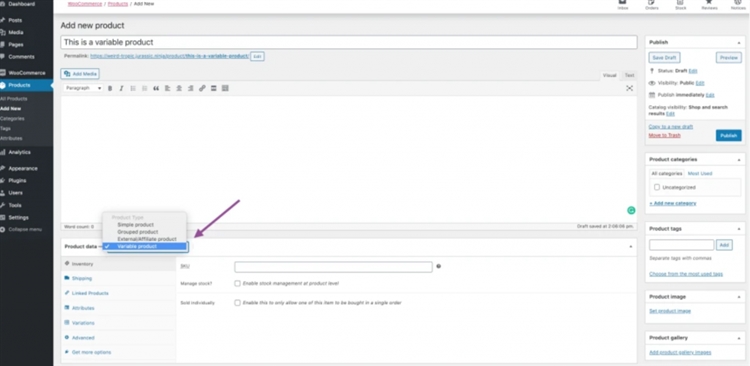 Woocommerce外贸独立站视频教程11：可变产品Variable Product的介绍