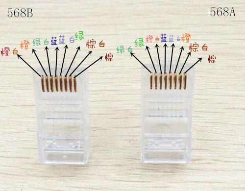 网线水晶头和网线插座的接法图解