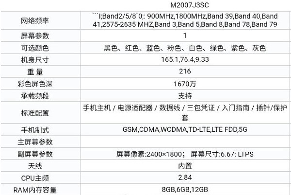 Redmi K30S更多细节曝光：骁龙865加持 提供多款配色