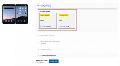 微软Surface Duo双屏设备官方降价200美元：9月才正式开售