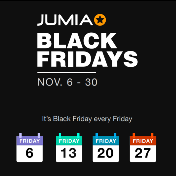 在Jumia 11月的每个周五都是流量巅峰