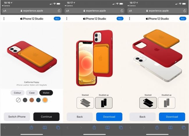 苹果推出iPhone 12 Studio 将不同颜色的手机壳和钱包相互搭配