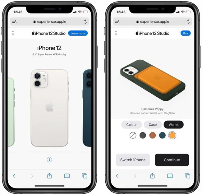 苹果推出iPhone 12 Studio 将不同颜色的手机壳和钱包相互搭配