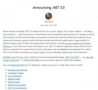 微软发布NET 5.0正式版 提升ARM64性能，P95延迟有所减少