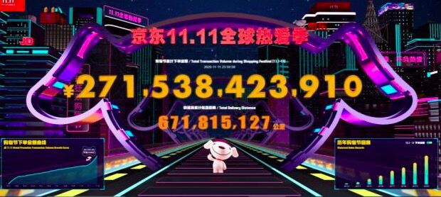 2020年双11落下帷幕：天猫成交额4982亿 京东累计下单额2715亿