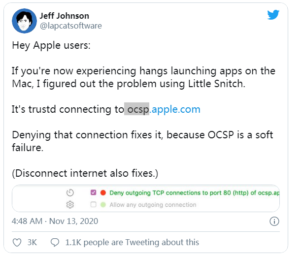 Mac用户反馈无法启动应用程序 或与更新macOS Big Sur有关