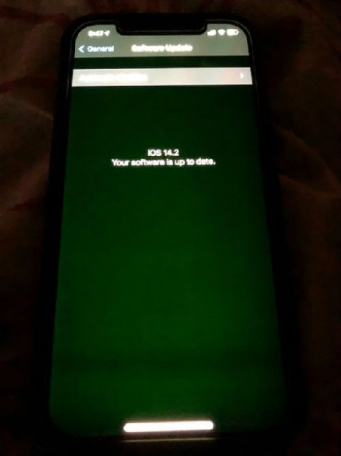 苹果承认iPhone12存绿屏问题