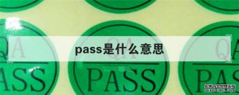 pass是什么意思