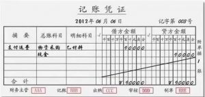 手写通用记账凭证填写样本-填写记账凭证的步骤