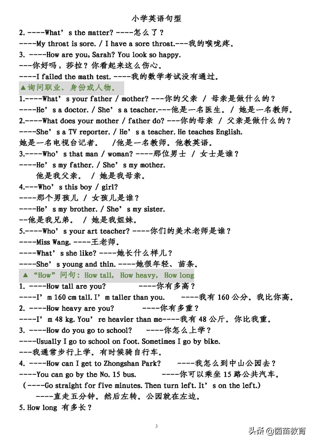 小学英语句子大全短句-小学英语短句大全汇总