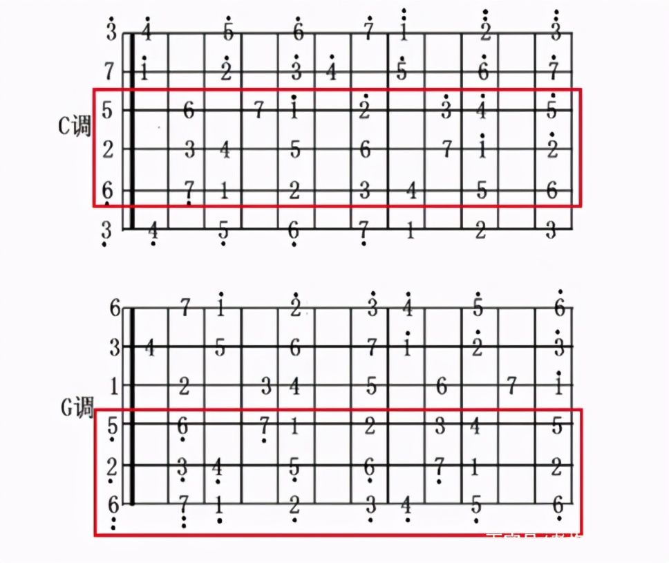 如何通过C调音阶如何快速掌握G调音阶，了解这个规律即可