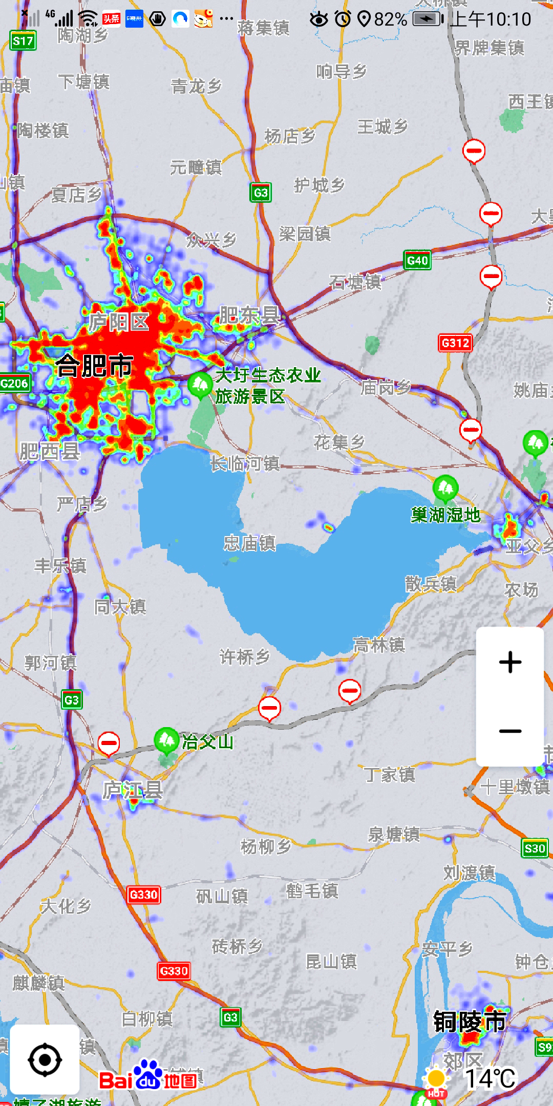 富饶的五大淡水湖，同比例热力图比较，太湖无与伦比，巢湖潜力大