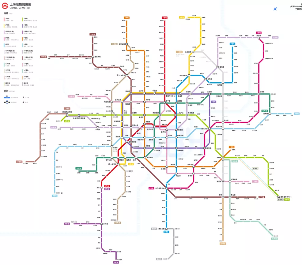 上海地铁线路图2021年最新版