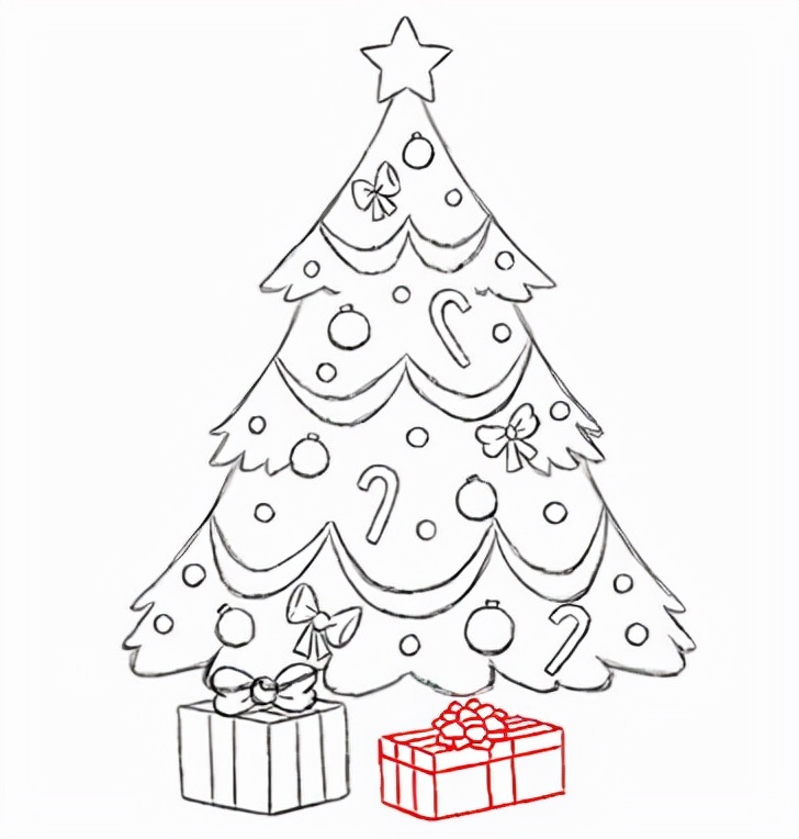 如何画一颗漂亮的圣诞树