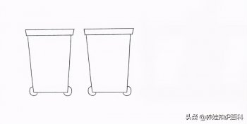 垃圾桶怎么画(四个垃圾桶的画法)
