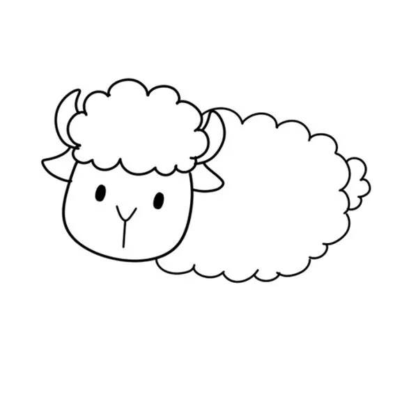 简笔画教程——可爱的羊咩咩，一起绘画吧