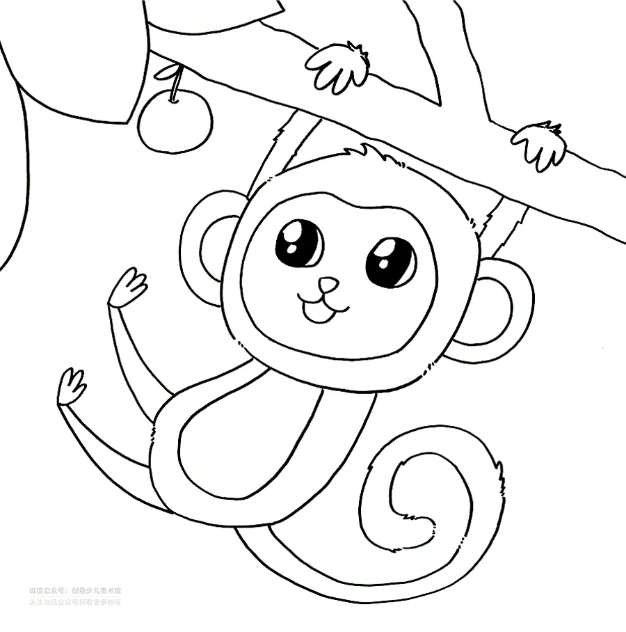 猴子怎么画（儿童画猴子的绘画教程）