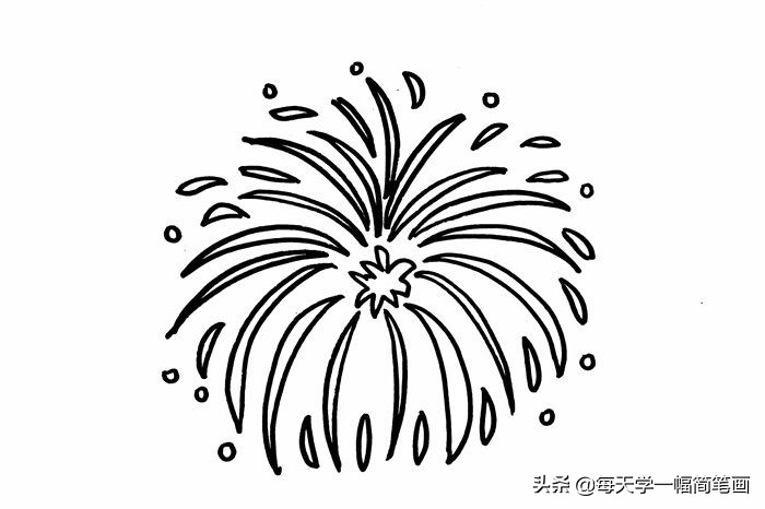 烟花怎么画（烟花简笔画教程）