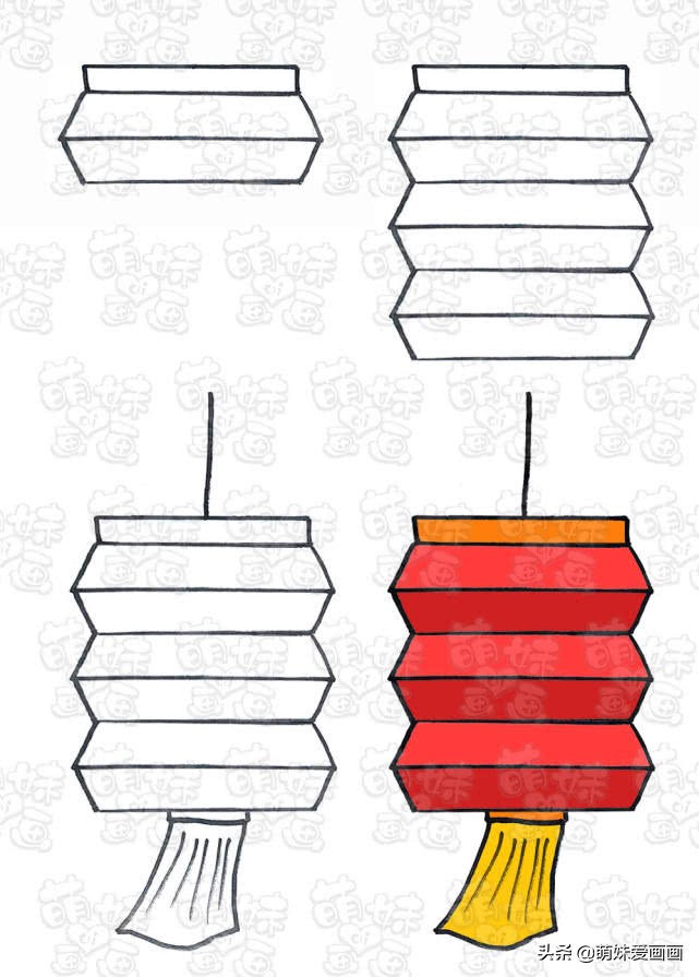 灯笼怎么画（各种灯笼的画法步骤）