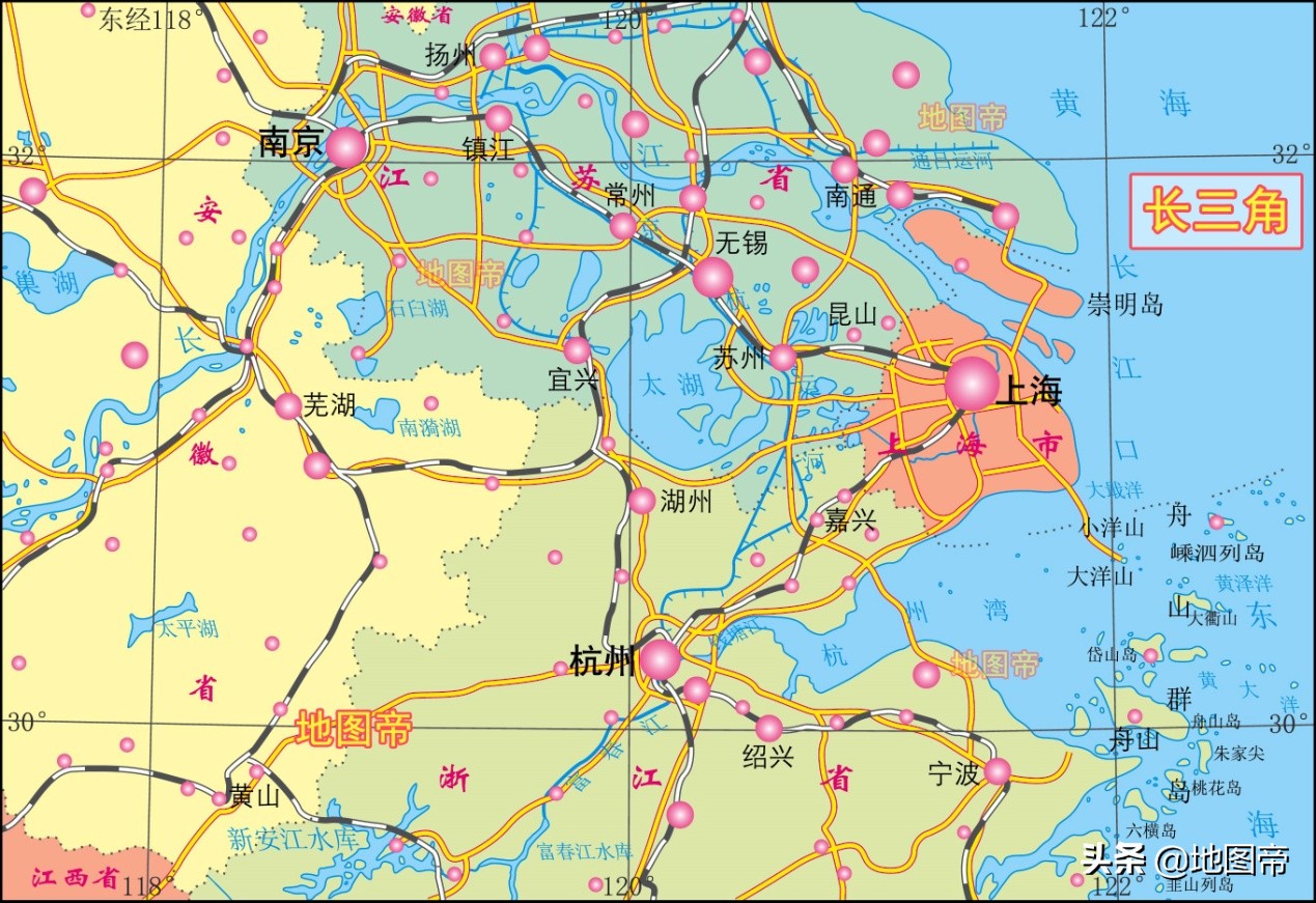 长三角在哪里_长三角的地理位置和面积分布