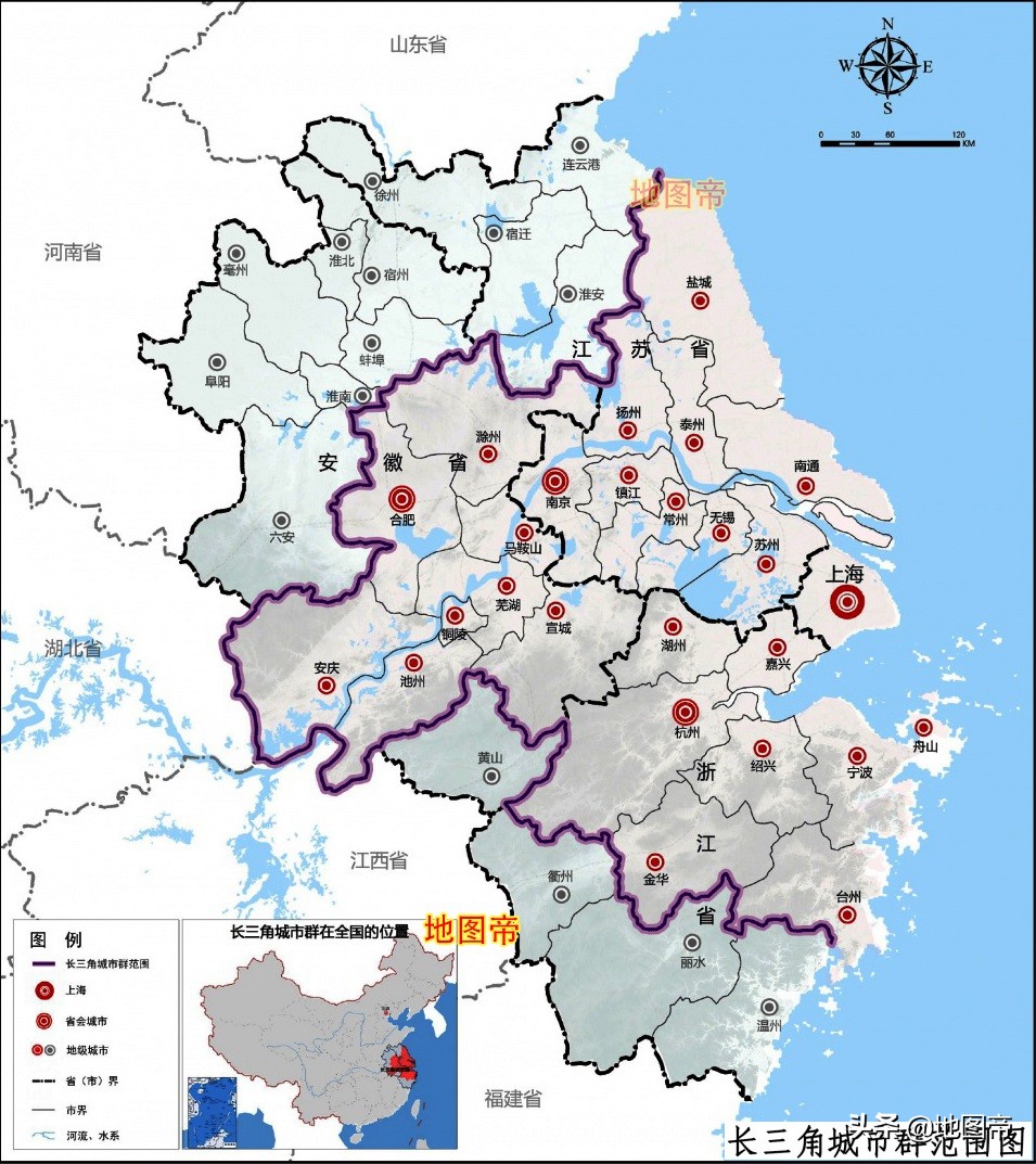 长三角在哪里_长三角的地理位置和面积分布