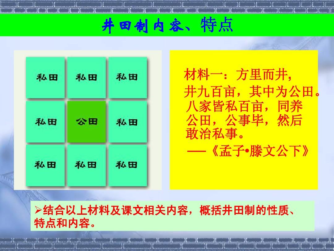 井田制是什么意思_井田制的历史典故