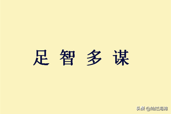 足智多谋什么意思_足智多谋的含义