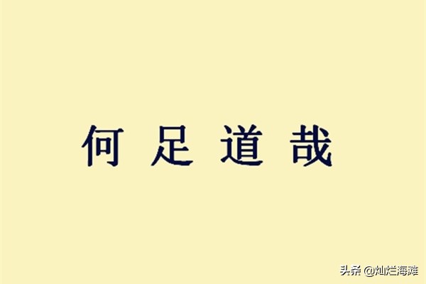 何足道哉什么意思_何足道哉的出处及寓意