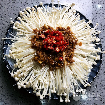 蒜蓉粉丝金针菇怎么做_蒜蓉粉丝金针菇的做法