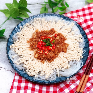 蒜蓉粉丝金针菇怎么做_蒜蓉粉丝金针菇的做法