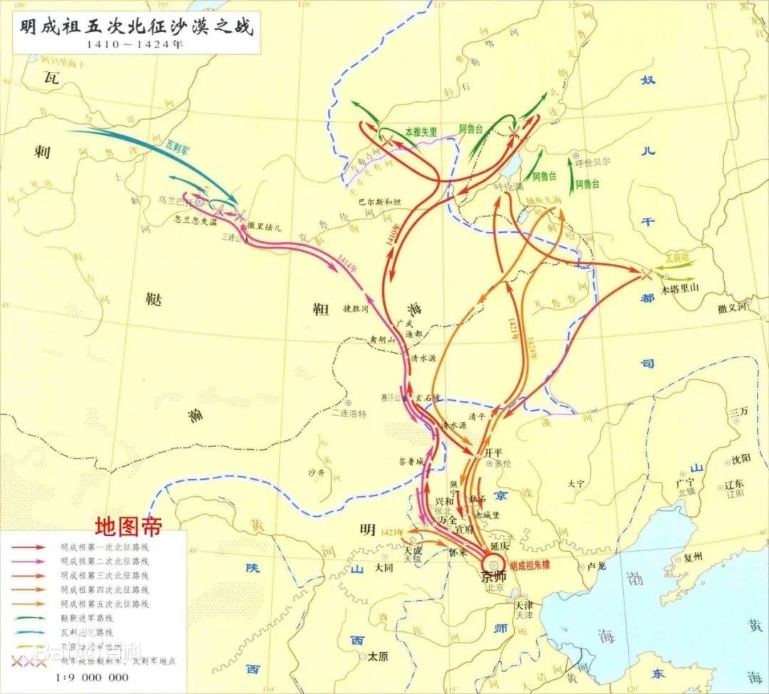 朱棣为什么一直北征_朱棣五次北伐有意义吗
