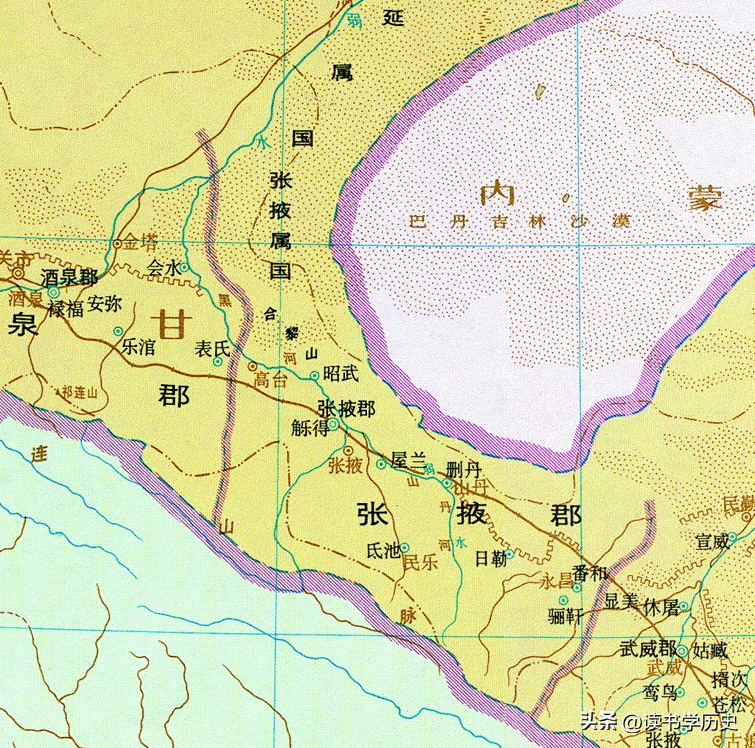 张掖市地理位置，张掖市历史变迁