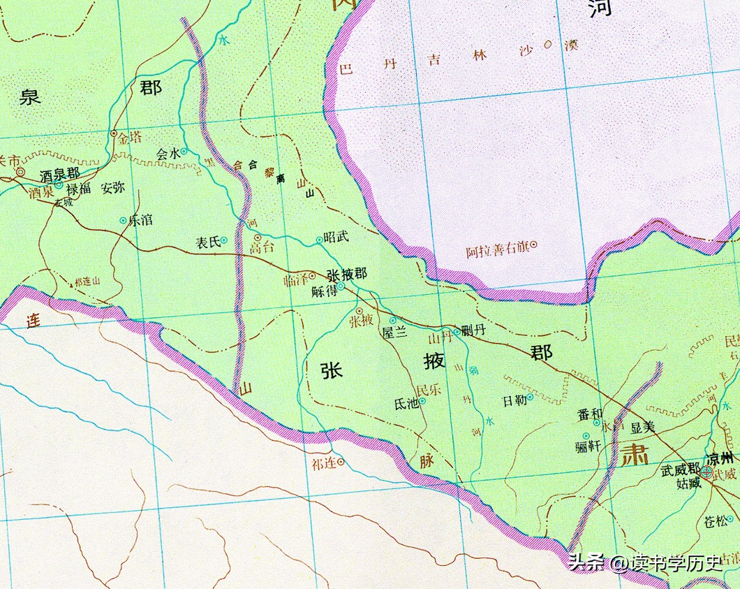 张掖市地理位置，张掖市历史变迁