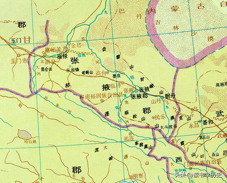 张掖市地理位置，张掖市历史变迁