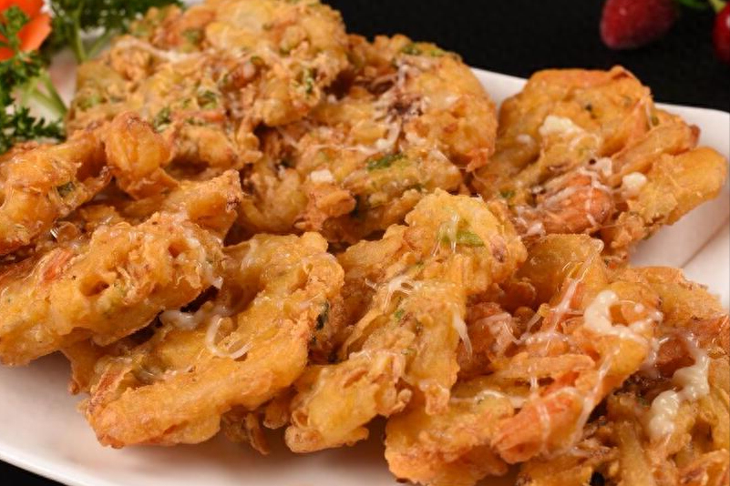炸虾饼怎么做好吃香酥，做虾饼用淀粉还是面粉