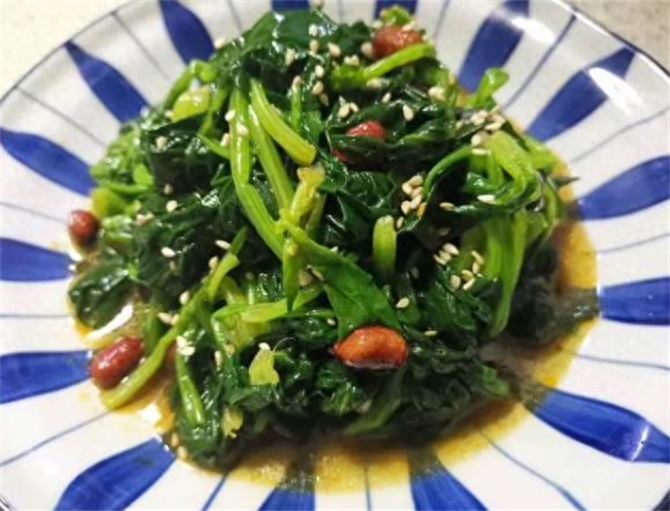 凉拌菠菜怎么做，凉拌菠菜的做法教程